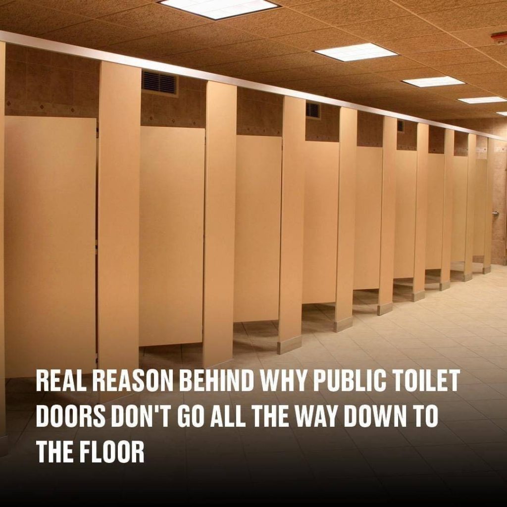 People Shocked to Learn Reason Public Toilet Doors Don’t Touch The Floor