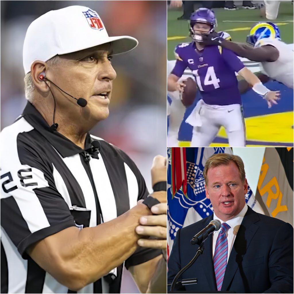 NFL Commissioner Roger Goodell has imposed the highest fine in NFL history on referee Clay Martin due to significant errors in the game between the Minnesota Vikings and the Los Angeles Rams.