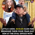 Elon Musk’s cute son X steals show in Oval Office with President Trump… but mum Grimes was not happy